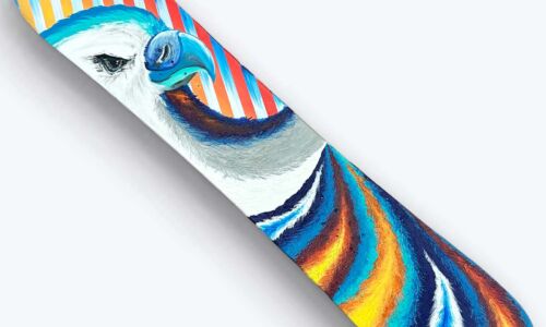 Fire and Ice Snowboard Original Art by Ryan Groot