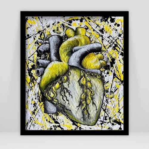 Commission for Canvas Artwork in Calgary - Steel Heart Print