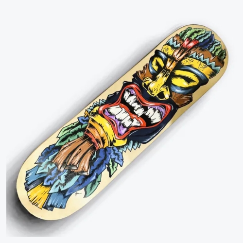 Original Artwork on Skateboard - Tiki 2