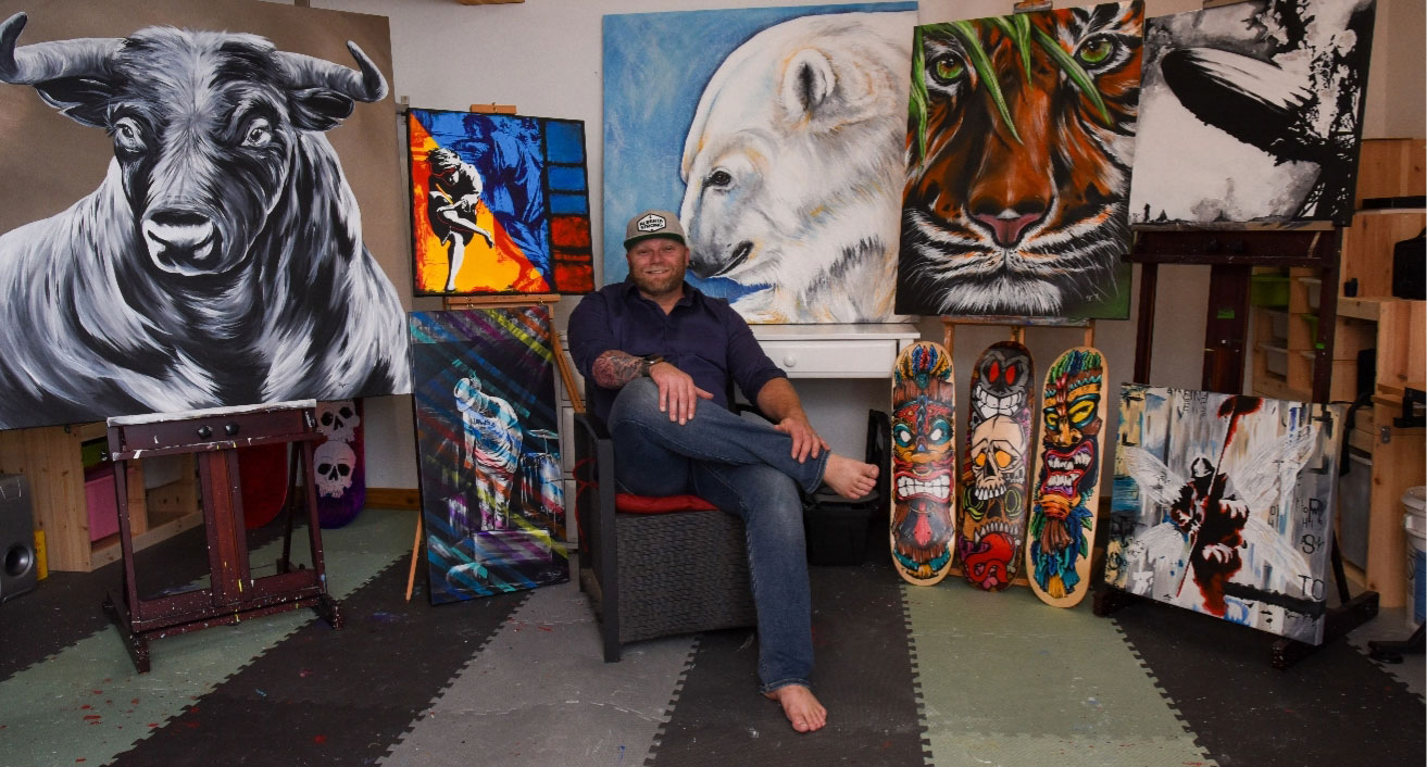 Ryan groot artist workspace