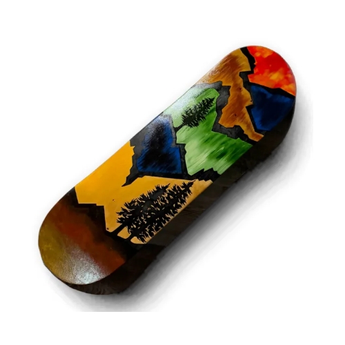 Custom Painting on Skateboard - Fire Season